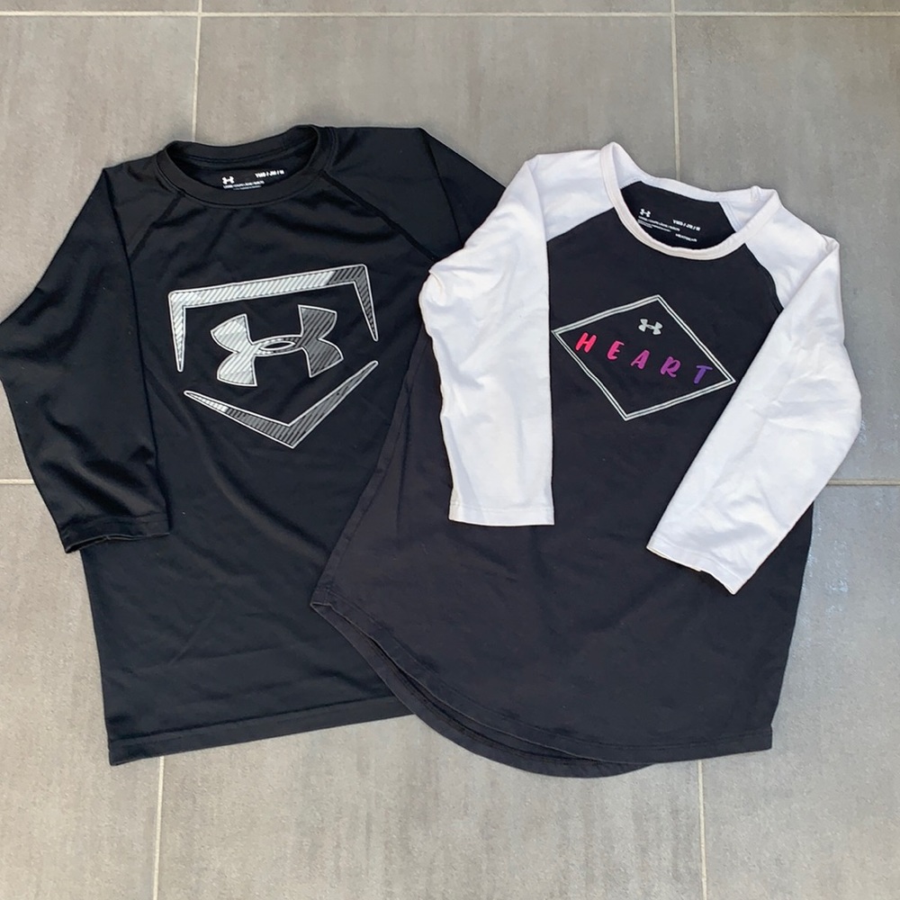 Girls Under Armour softball shirts
